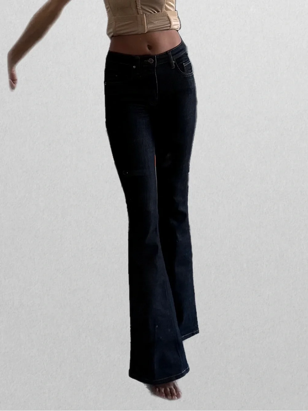 Victoria Beckham Dark High-Rise Flare Jeans - Picture 3 of 9
